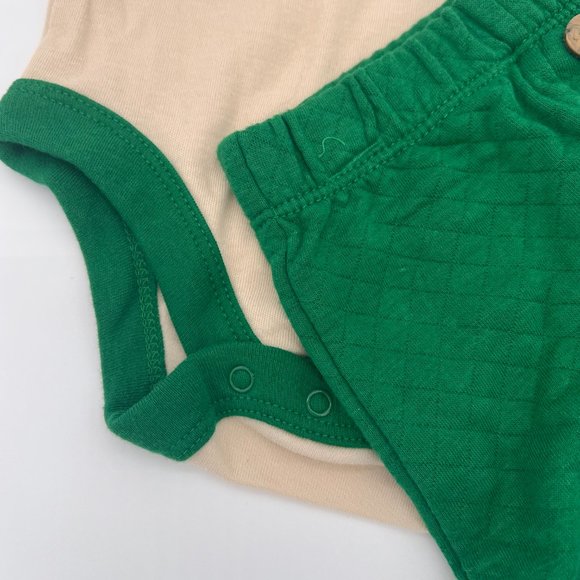 NWOT 🥀 0-3Mo. "Lucky Charm" Wonder Nation St. Patrick's Day 2 Piece Onesie Set - Picture 7 of 10